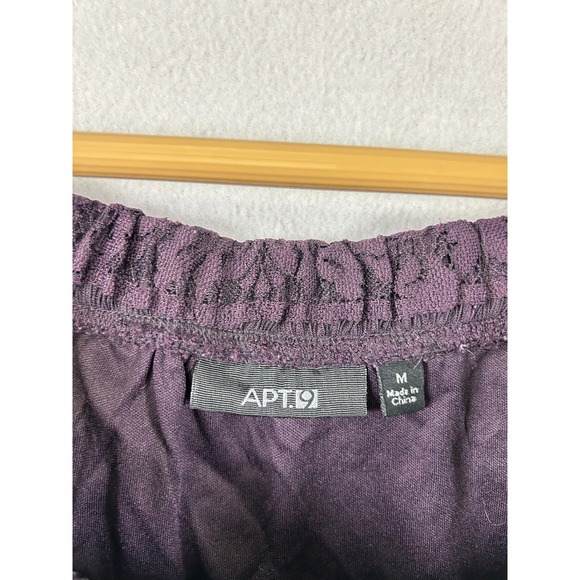 APT 9 Purple Lace Off Shoulder Long Sleeve Bell Sleeve Top Blouse Womens M - Picture 3 of 9